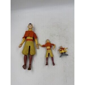 Lot of 3 Multiple Sized Avatar the Last Airbender Aang Figures Large UNTESTED